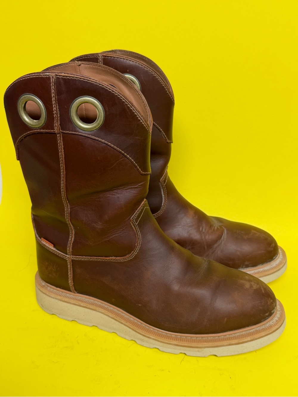 Men's Longhaul Waterproof Roper Composite Toe Work Boots -Tecovas - SIZE 9.5EE